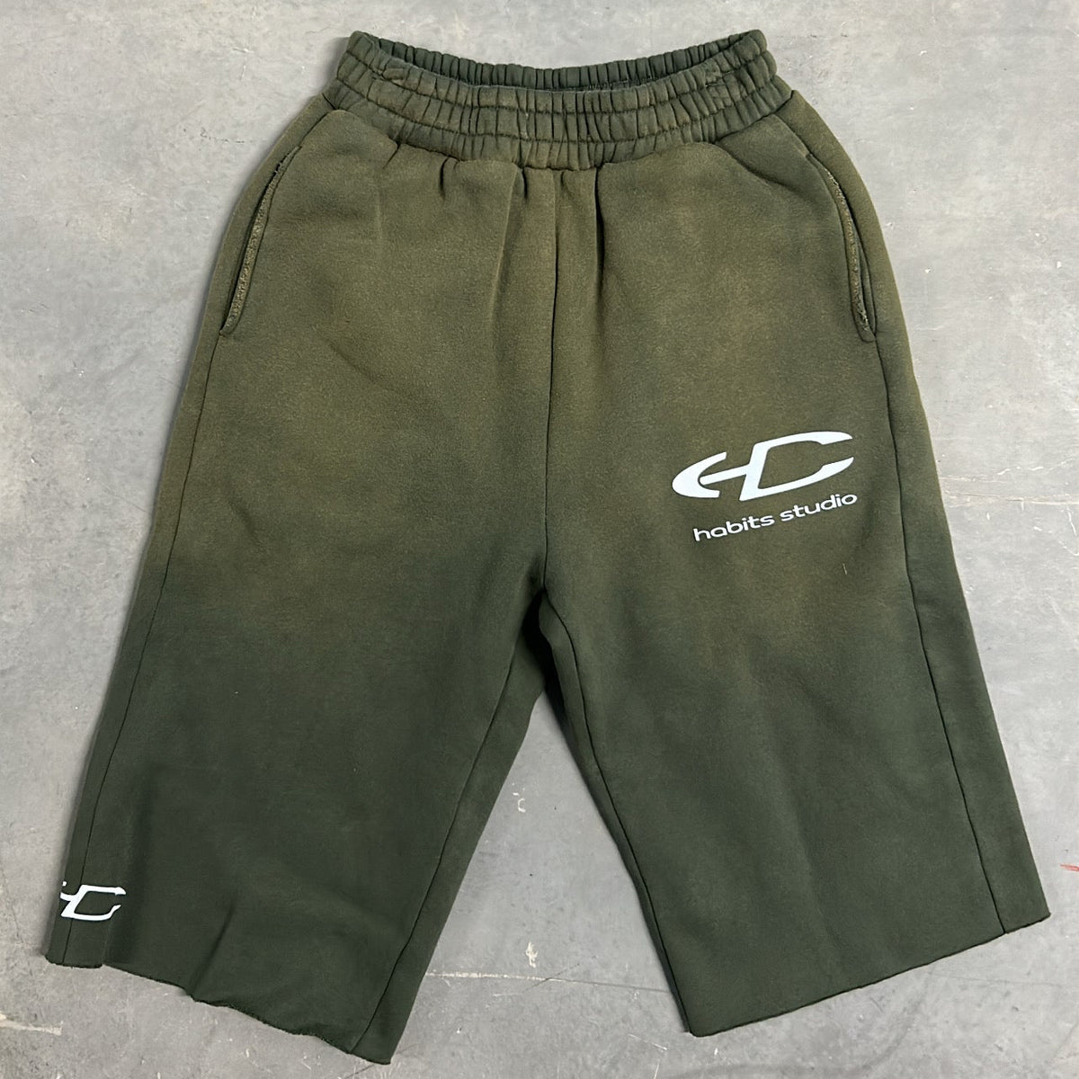 Moss Green Athletic Shorts