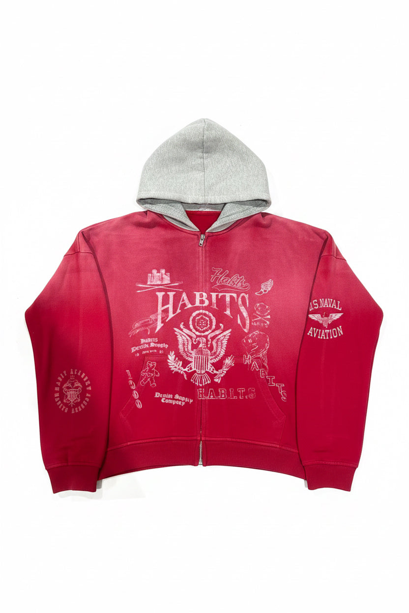 Navy Academy Zip Up